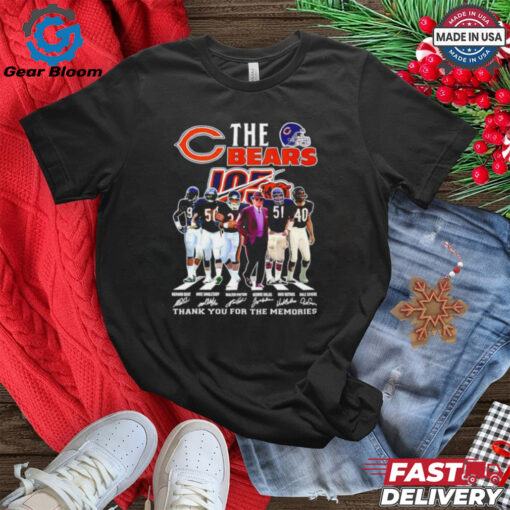 The Chicago Bears 105 years thank you for the memories  2D T shirt