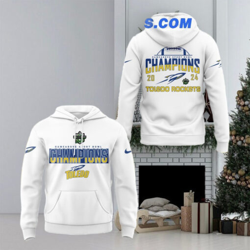 Toledo Rockets Football 2024 GameAbove Sports Bowl Champions New Edition For Fans White Hoodie