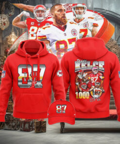 Travis Kelce Kansas City Chiefs 1000 Career Receptions Gift For Fans Hoodie