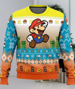 Ugly Christmas Sweater Mario Adventure of Mario Bros