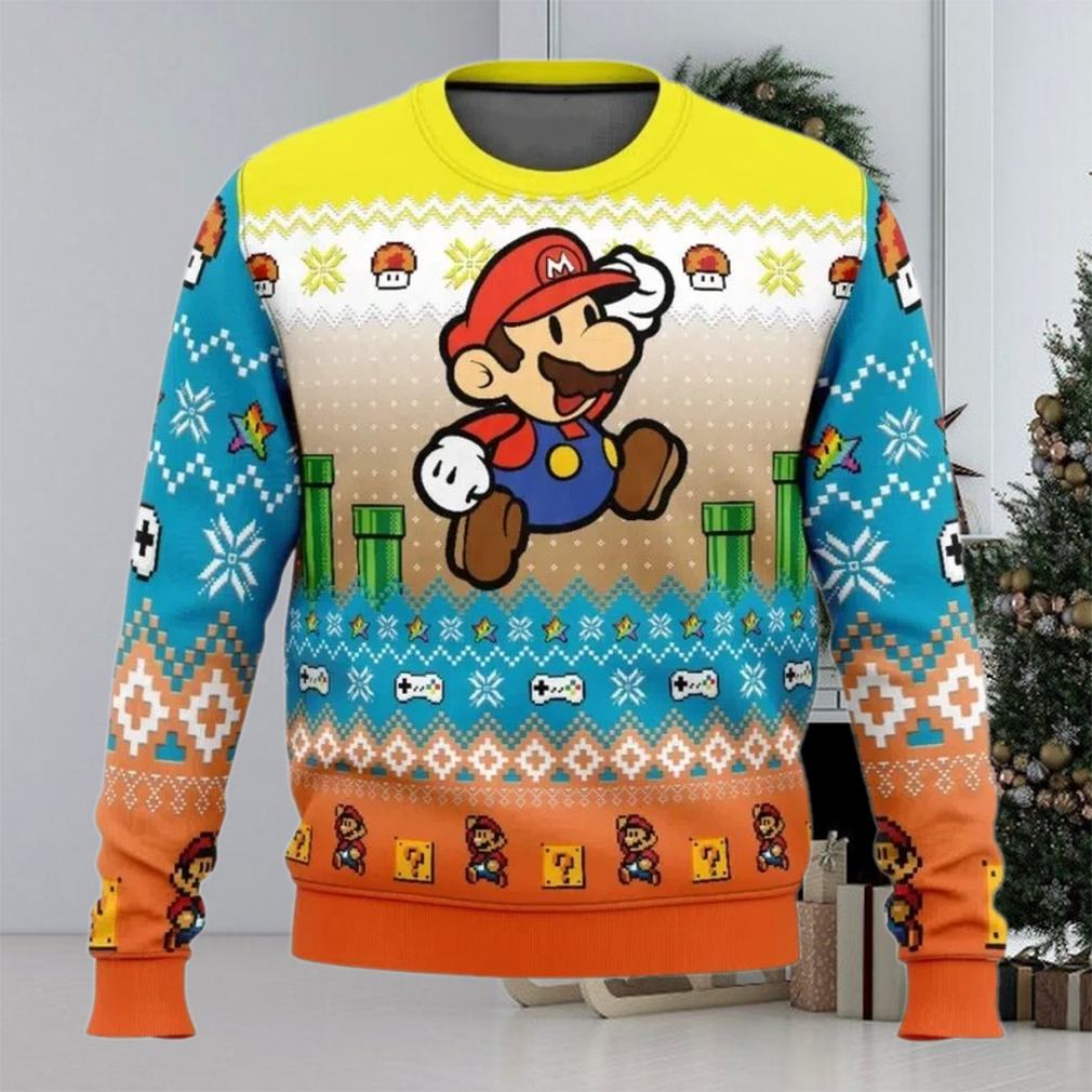 Ugly Christmas Sweater Mario Adventure of Mario Bros Ugly Christmas Sweater Mario Adventure of Mario Bros