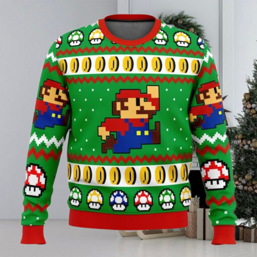 Ugly Christmas Sweater   Mario Bros Jump