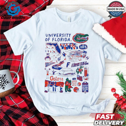 University of Florida Gators Vive La Fete Impressions Artwork Est 1853 logo shirt