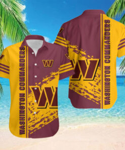 Washington Commanders Bold Streak Hawaiian Shirt