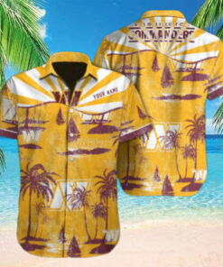 Washington Commanders Golden Sail Hawaiian Shirt