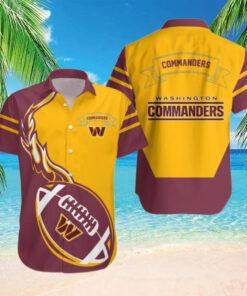 Washington Commanders Gridiron Blaze Hawaiian Shirt