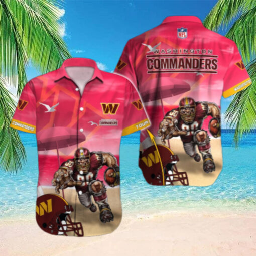 Washington Commanders Gridiron Warrior Hawaiian Shirt