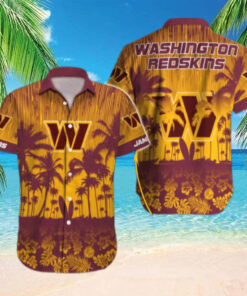 Washington Commanders Island Sunset Hawaiian Shirt