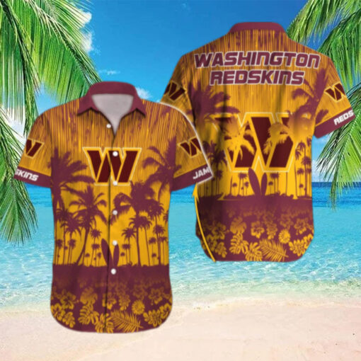 Washington Commanders Island Sunset Hawaiian Shirt