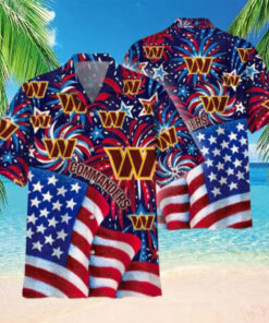 Washington Commanders Patriotic Celebration Hawaiian Shirt