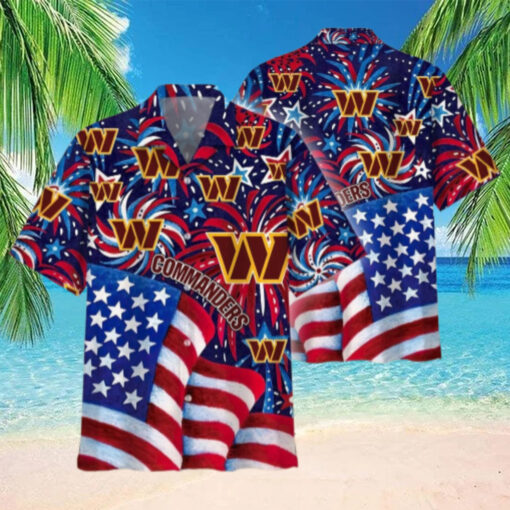 Washington Commanders Patriotic Celebration Hawaiian Shirt