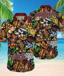 Washington Commanders Tiki Island Hawaiian Shirt