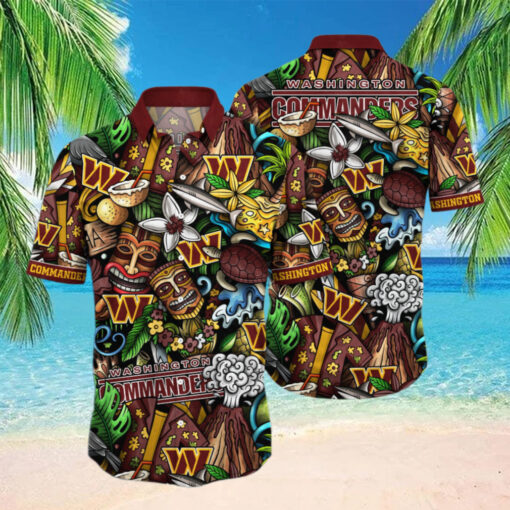 Washington Commanders Tiki Island Hawaiian Shirt