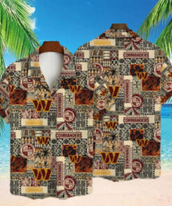 Washington Commanders Tribal Patchwork Hawaiian Shirt