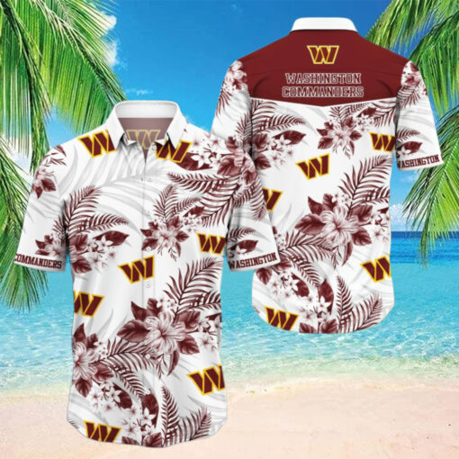 Washington Commanders Tropical Elegance Hawaiian Shirt