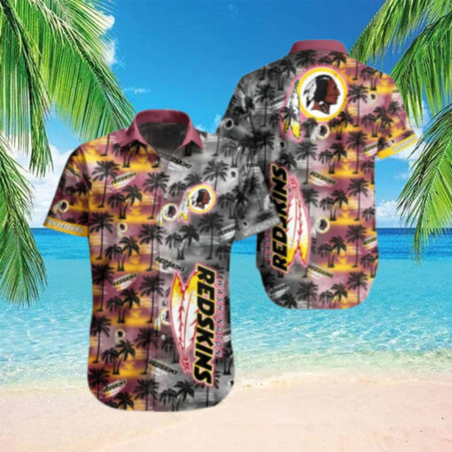 Washington Commanders Tropical Sunset Hawaiian Shirt