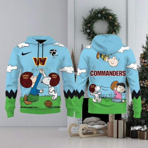 Washington Commanders X Snoopy Peanuts 75th Anniversary Hoodie