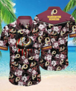 Washington Redskins Floral Freedom Hawaiian Shirt