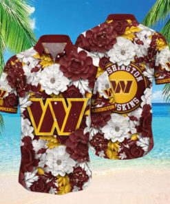 Washington Redskins Floral Pride Hawaiian Shirt