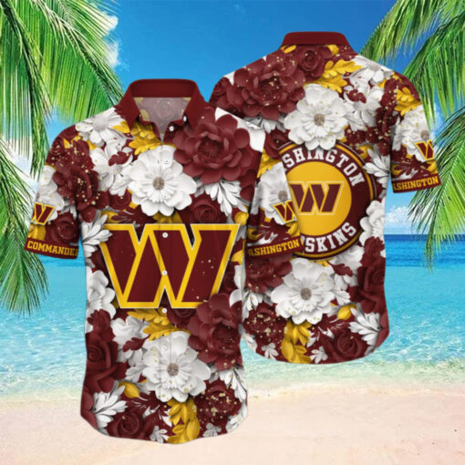 Washington Redskins Floral Pride Hawaiian Shirt