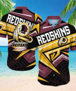 Washington Redskins Geometric Burst Hawaiian Shirt