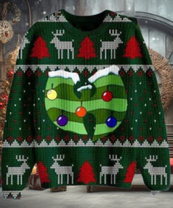 Wu Tang Clan Logo With Chandelier Ugly Christmas Sweater