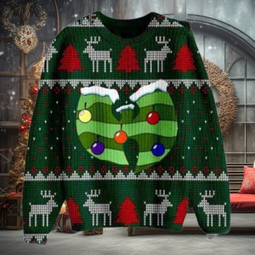 Wu Tang Clan Logo With Chandelier Ugly Christmas Sweater