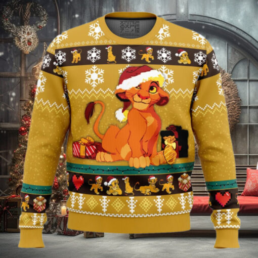 Young Simba The Lion King Ugly Christmas Sweater