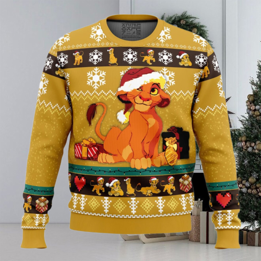 Young Simba The Lion King Ugly Christmas Sweater Young Simba The Lion King Ugly Christmas Sweater