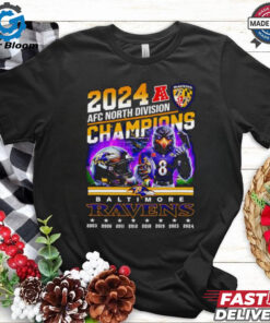 2024 AFC North Division Champions Baltimore Ravens mascot shirt