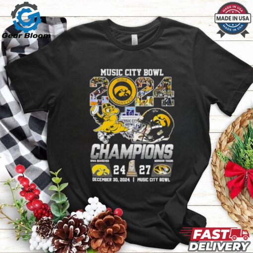 2024 Music City Bowl Iowa Hawkeyes vs Missouri Tigers Champions shirt