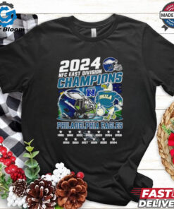 2024 NFC East Division Champions Philadelphia Eagles helmet mascot shirt