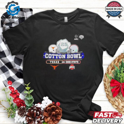 2025 Goodyear Cotton Bowl Texas Longhorns vs Ohio State Buckeyes Shirt