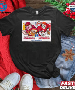 2025 NFC Wildcard Matchup Washington Commanders vs Tampa Bay Buccaneers mascot shirt