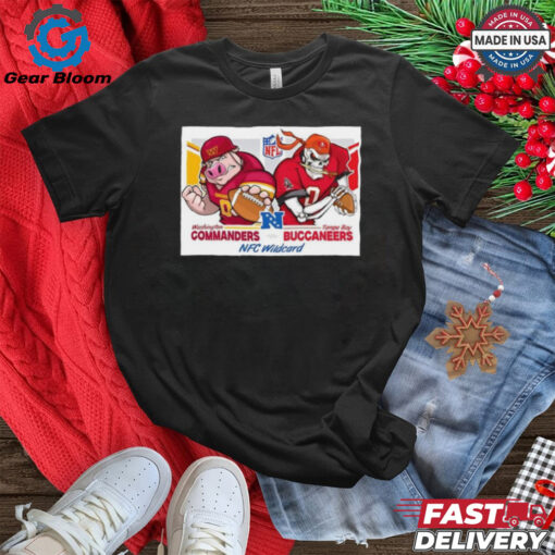 2025 NFC Wildcard Matchup Washington Commanders vs Tampa Bay Buccaneers mascot shirt