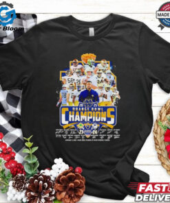 2025 Orange Bowl Champions Notre Dame Fighting Irish Signatures Shirt - Commemorate Notre Dame's 2025 Orange Bowl Victory with Signature-Inspired Design, Perfect for Fighting Irish Fans to Celebrate Their Team’s Championship Win