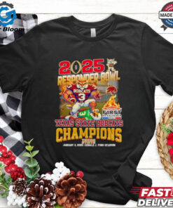 2025 Responder Bowl Texas State Bobcats Champions mascot shirt