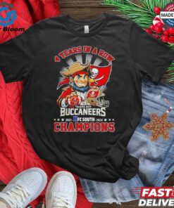 4 year in a row Tampa Bay Buccaneers NFC South Champions 2021 2024 shirt