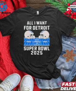 All I want for Detroit Lions to win Super Bowl 2025 helmet stadium shirt