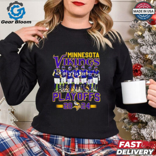 Andrew Van Ginkel Justin Jefferson Addison Darnold Harrison Smith and Camryn Bynum Minnesota Vikings Playoffs 2024 shirt