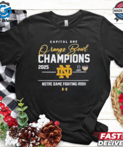 Awesome Notre Dame Fighting Irish 2025 Orange Bowl Winner Football T-Shirt - Celebrate Notre Dame's Victory in the 2025 Orange Bowl, Bold and Stylish Design for Fighting Irish Fans, Perfect for Showcasing Team Pride After the Big Win