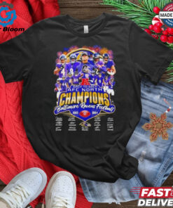 Back to back AFC North Champions Baltimore Ravens football signatures shirt