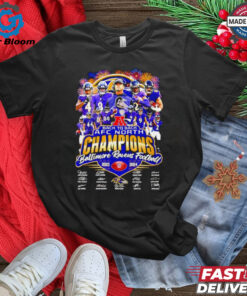 Baltimore Ravens 2023 24 AFC North Division Champions celebration back to back shirt