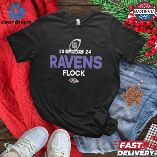 Baltimore Ravens 2024 NFL Playoffs Ravens flock shirt