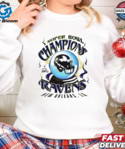 Baltimore Ravens Super Bowl XLVII Champions Trophy Shirt - Celebrate the Ravens’ Super Bowl XLVII Victory with a Bold Design Featuring the Championship Trophy, Perfect for Ravens Fans to Commemorate the Historic Win