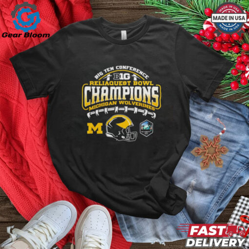 Big Ten Conference Reliaquest Bowl Champions Michigan Wolverines helmet Fan Favorite shirt