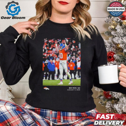 Bo Nix Denver Broncos NFL Flash Features Week 18 T Shirts