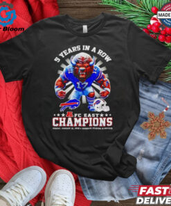 Buffalo Bills 5 years in a row AFC East Champions mascot shirt