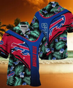 Buffalo Bills Abstract Tropical Personalized Hawaiian Shirt