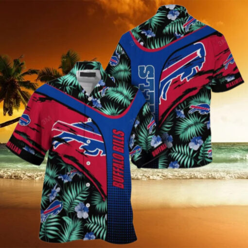 Buffalo Bills Abstract Tropical Personalized Hawaiian Shirt